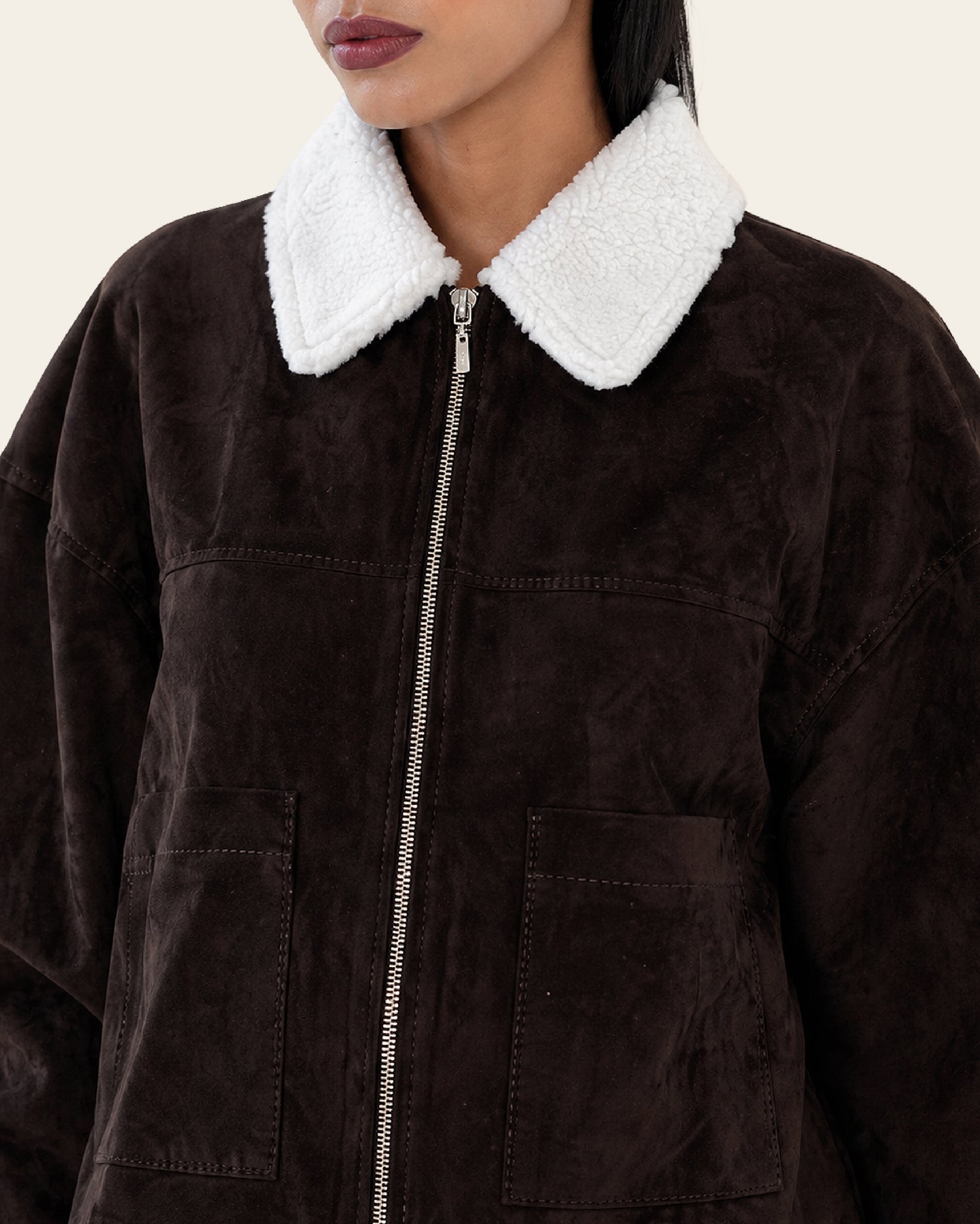 SHEARLING LETTER JACKET (PRE ORDER)
