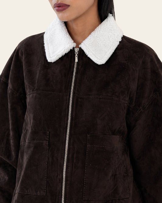SHEARLING LETTER JACKET (PRE ORDER)