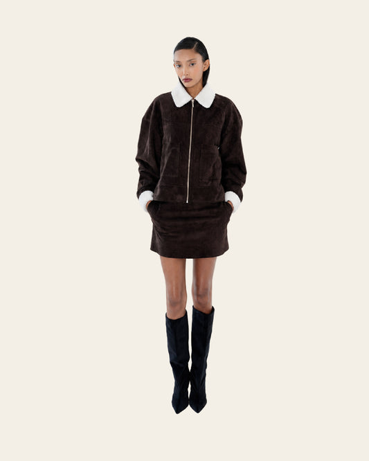 SHEARLING LETTER JACKET  (PRE ORDER)