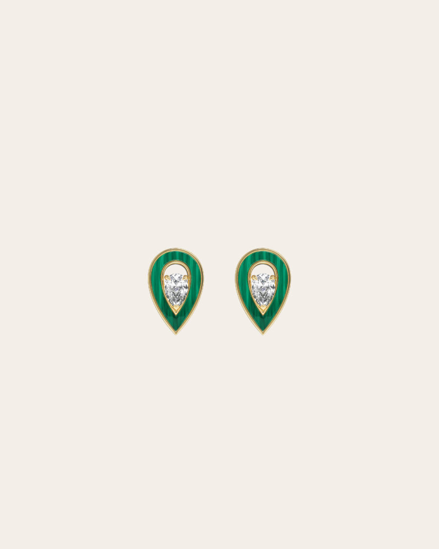 MALACHITE MEDIUM SYGNA EARRINGS