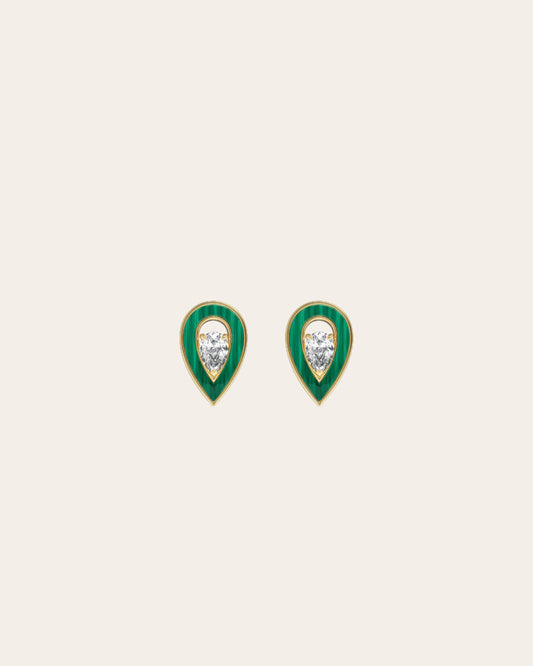 MALACHITE MEDIUM SYGNA EARRINGS