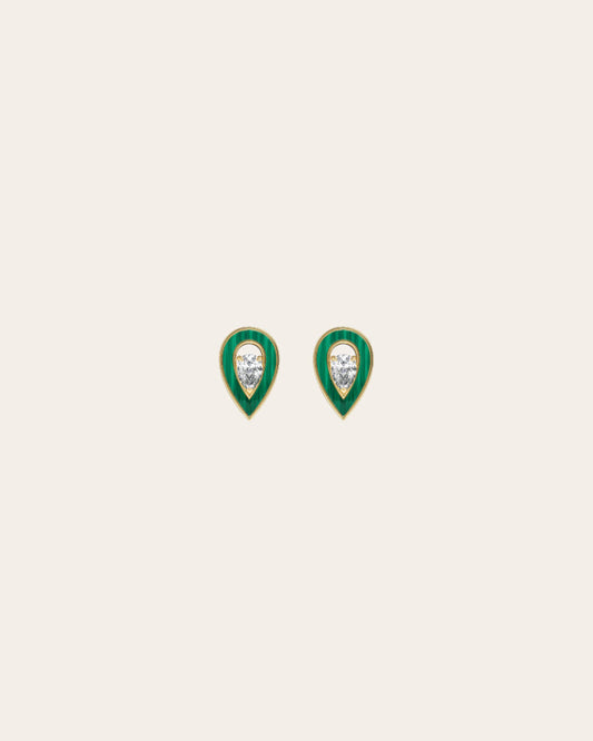 MALACHITE SMALL SYGNA EARRINGS