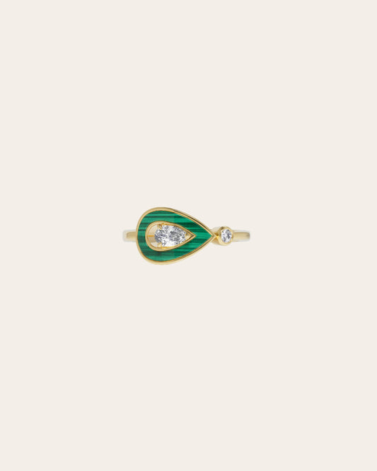 MALACHITE SYGNA RING