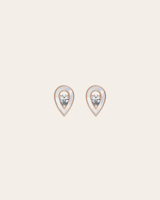 MOTHER OF PEARL MEDIUM SYGNA EARRINGS